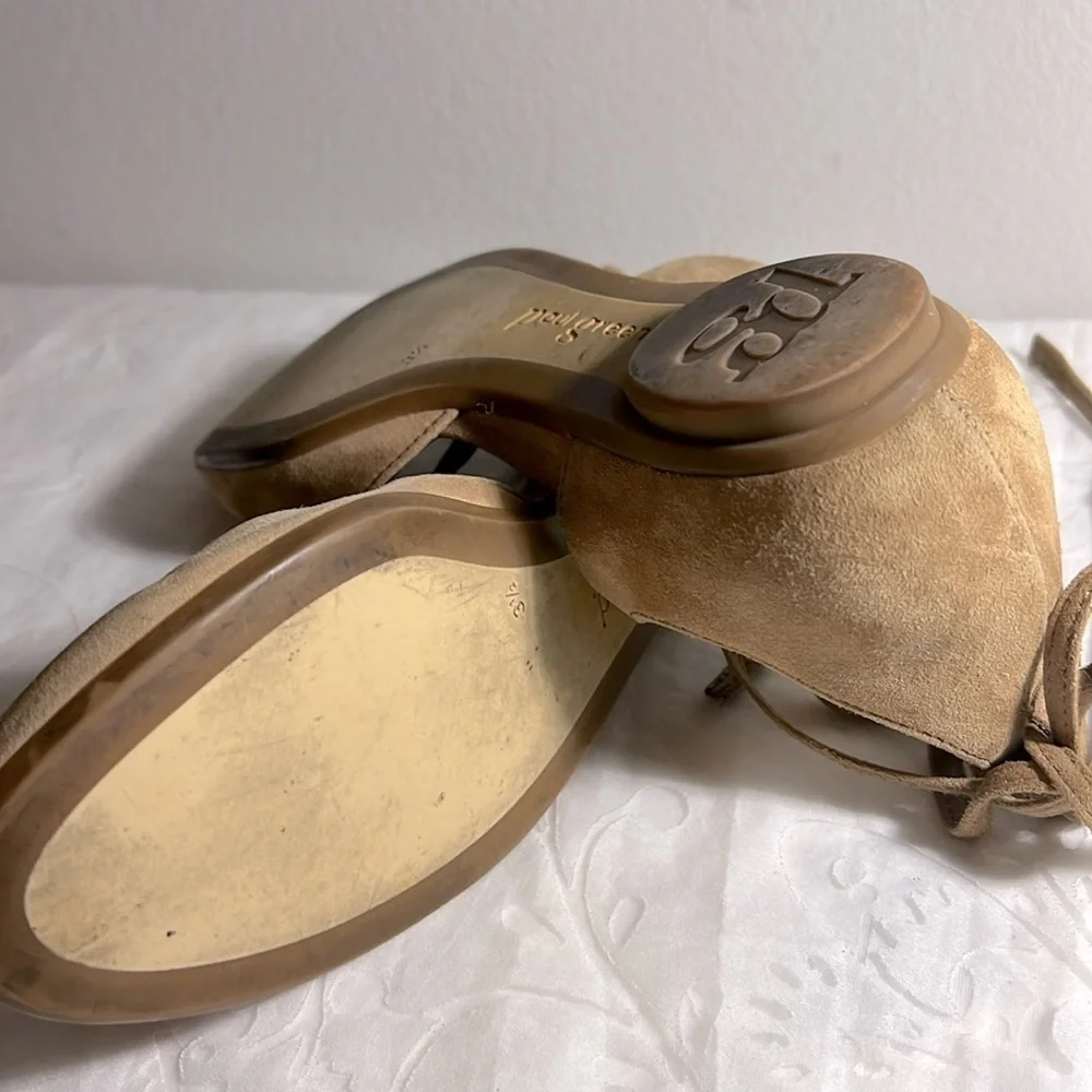 🥿Paul Green Lydia Suede Ankle Wrap Flats UK 3.5 US size 5 tan beige Austria